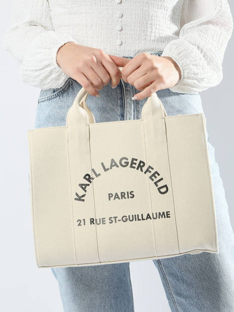 Small Cotton Rsg Tote Bag Karl lagerfeld White rsg 240W3892 other view 1