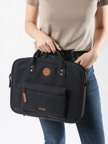 Business Bag Cabaia Blue laptop MESS other view 1