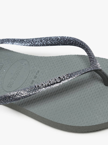 Tongs Slim Glitter Ii Havaianas Gris women 4146975F vue secondaire 1