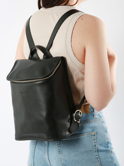 Longchamp Le foulonné Sac à dos Noir