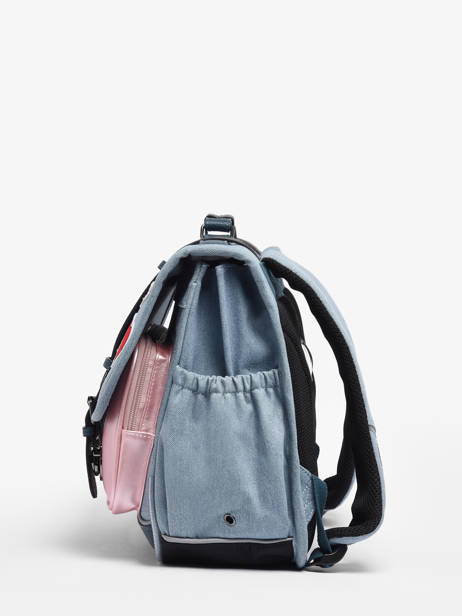 Cartable 2 Compartiments Cameleon Bleu vintage fantasy PBVGCA35 vue secondaire 3