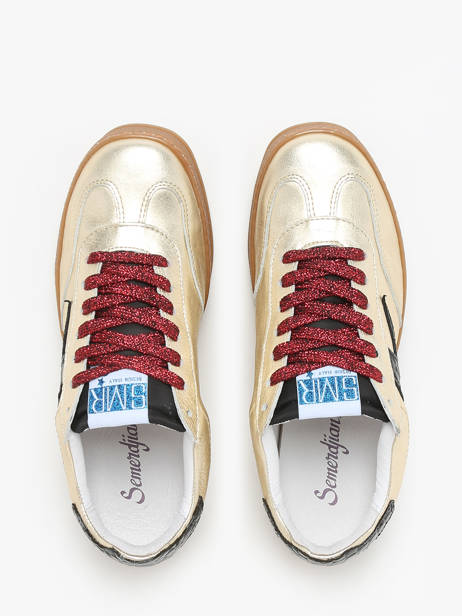 Sneakers Risy In Leather Semerdjian Gold women RISY178 other view 4