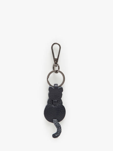 Porte-clefs Chat Cuir Milano Bleu caviar CA24125