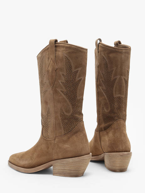 Santiago Boots Holly In Leather Alpe Brown women 53551101 other view 3