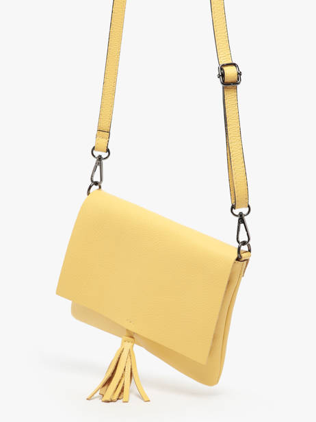 Crossbody Bag Caviar Leather Milano Yellow caviar CA22112 other view 3