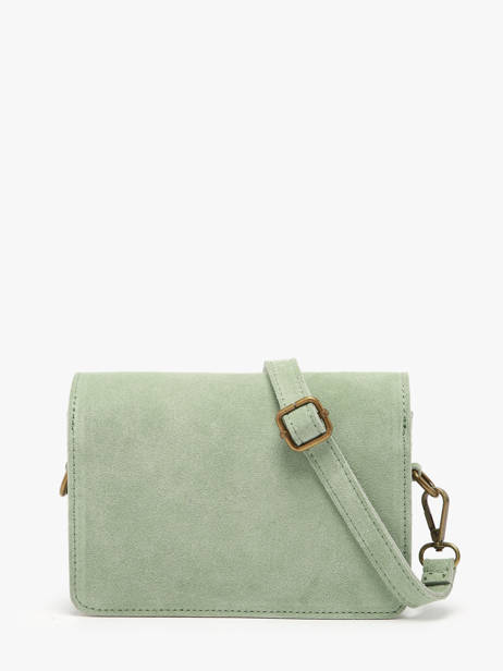 Shoulder Bag Velvet Leather Milano Green velvet VE24115 other view 4