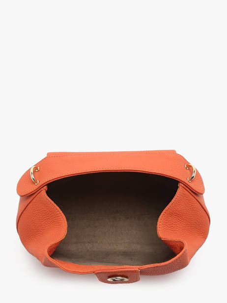 Sac Bandoulière Nymphea Cuir Nathan baume Orange nymphea 2 vue secondaire 3