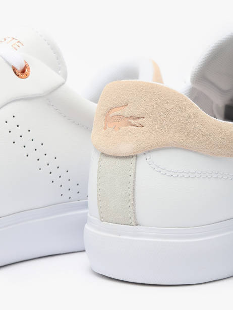 Sneakers Powercourt 2.0 In Leather Lacoste White women 8SFA0003 other view 3