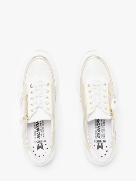 Sneakers Ylona In Leather Mephisto White women P5146918 other view 4