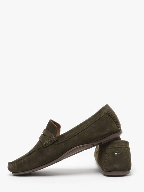 Moccasins In Leather Tommy hilfiger Green men 4998RBN other view 3