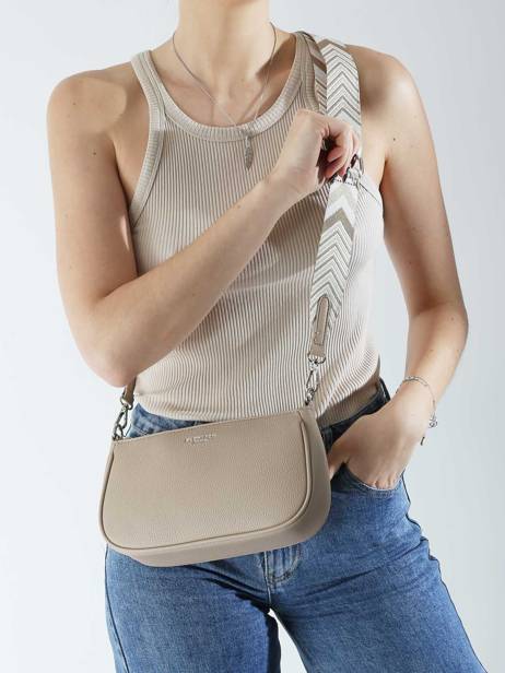 Sac Porté épaule Et Bandoulière Grained Miniprix Beige grained F3699 vue secondaire 1