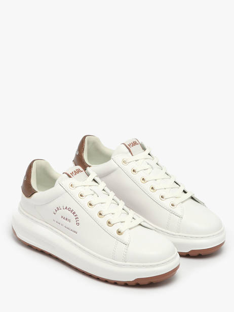 Sneakers Kapri Lug Maison In Leather Karl lagerfeld White women KL67538M other view 2