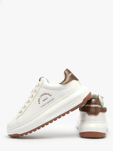 Sneakers Kapri Lug Maison In Leather Karl lagerfeld White women KL67538M other view 3