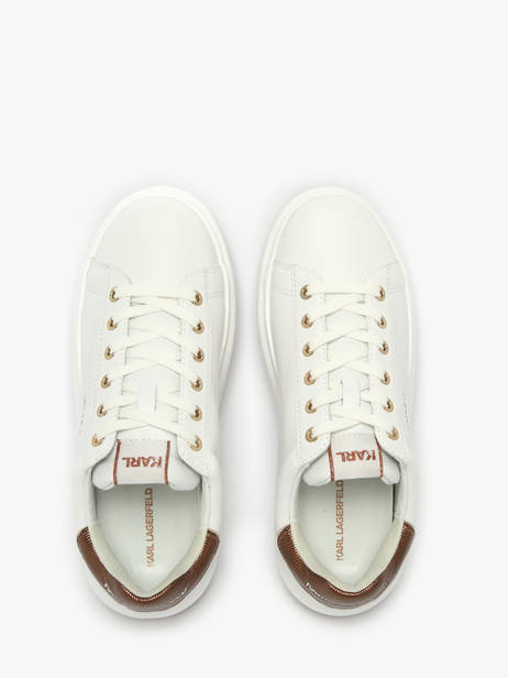 Sneakers Kapri Lug Maison In Leather Karl lagerfeld White women KL67538M other view 4