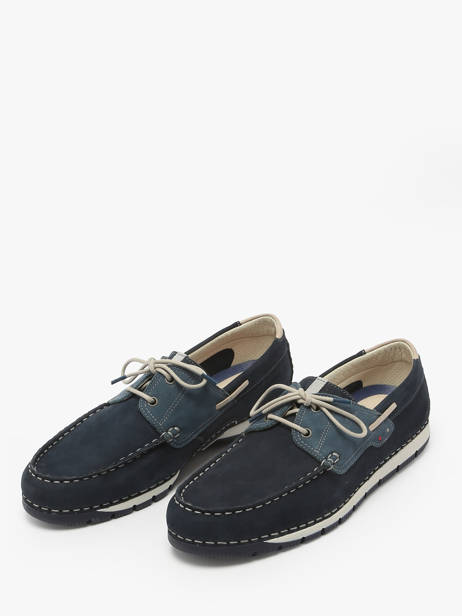 Formal Shoes Cross In Leather Fluchos Blue men F1449 other view 2