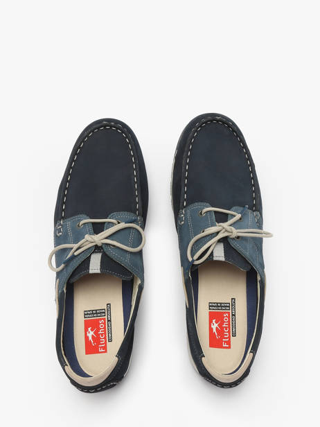 Formal Shoes Cross In Leather Fluchos Blue men F1449 other view 4