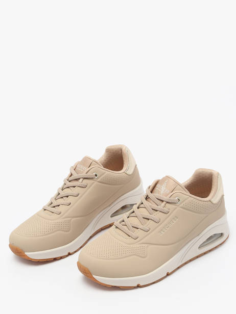 Sneakers Uno Shimmer Away Skechers Beige women 155196 other view 2