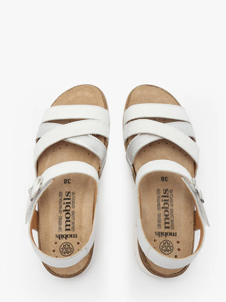 Sandals Thina In Leather Mephisto White women P5146718 other view 3