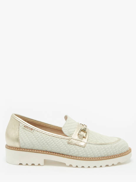 Moccasins Salvia In Leather Mephisto White women P5146666