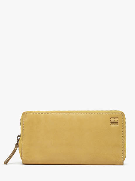 Wallet Leather Biba Yellow heritage BT10