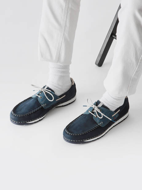 Formal Shoes Cross In Leather Fluchos Blue men F1449 other view 1