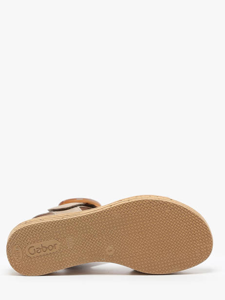 Sandals In Leather Gabor Gold women 62 other view 4