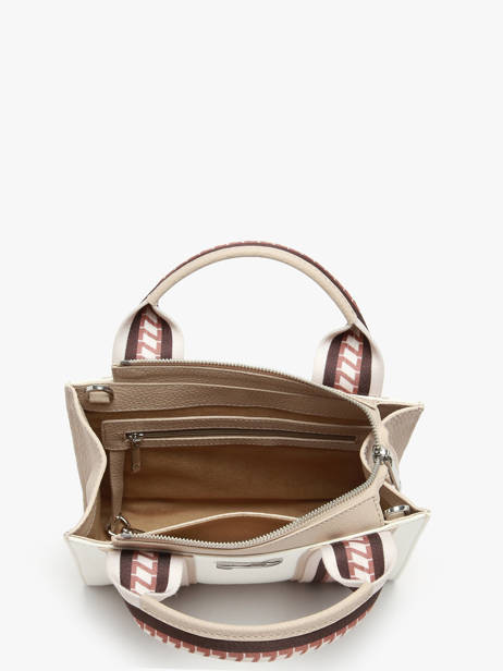 Small Luna Tote Bag Canvas With Leather Nathan baume White solar LUNA other view 3