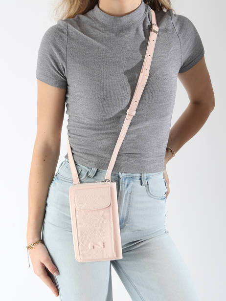 Leather Pocket Phone Pouch Nathan baume Pink n city 3 other view 1