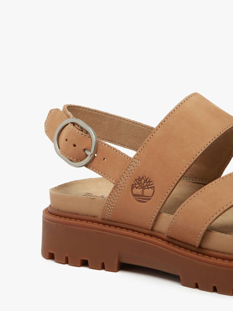 Sandals Clairemont Way In Leather Timberland Brown women 61T4EN31 other view 2