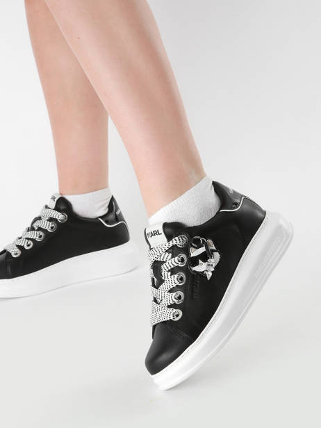 Sneakers Kapri Nft Twin In Leather Karl lagerfeld Black women KL62576T other view 1