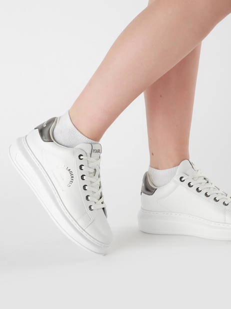 Sneakers Kapri Maison Karl In Leather Karl lagerfeld White women KL62538K other view 1