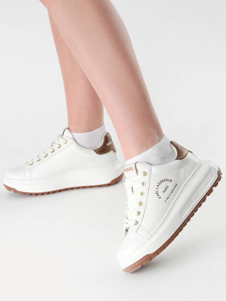 Sneakers Kapri Lug Maison In Leather Karl lagerfeld White women KL67538M other view 1