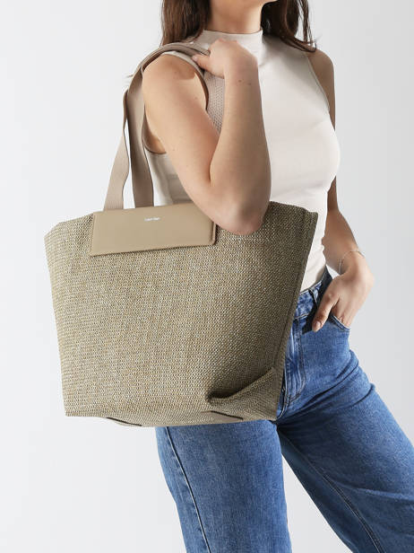 Shoulder Bag Ck Raffia Raphia Calvin klein jeans Beige ck raffia K613174 other view 1