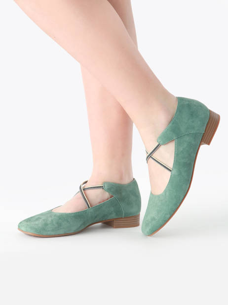 Ballerinas Anima In Leather Mam'zelle Green women CSGAN25 other view 1