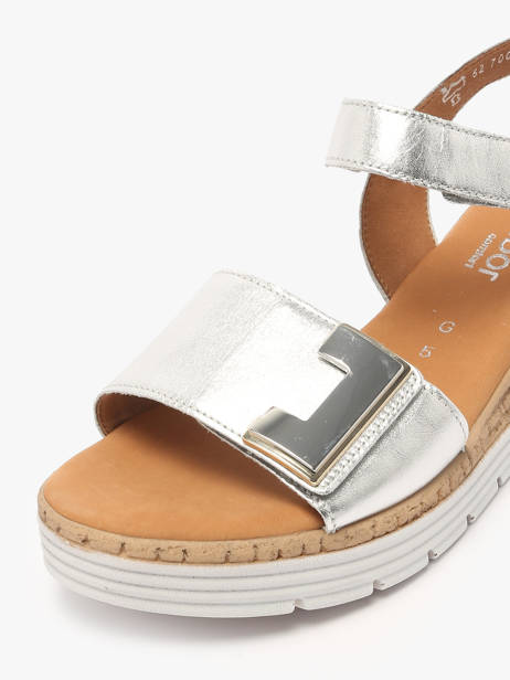 Sandals In Leather Gabor Silver women 10 other view 2