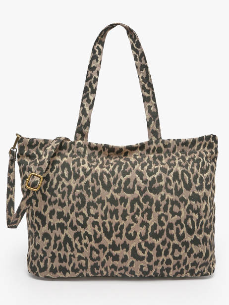 A4 Size Shoulder Bag Leopard Miniprix Beige leopard 6241
