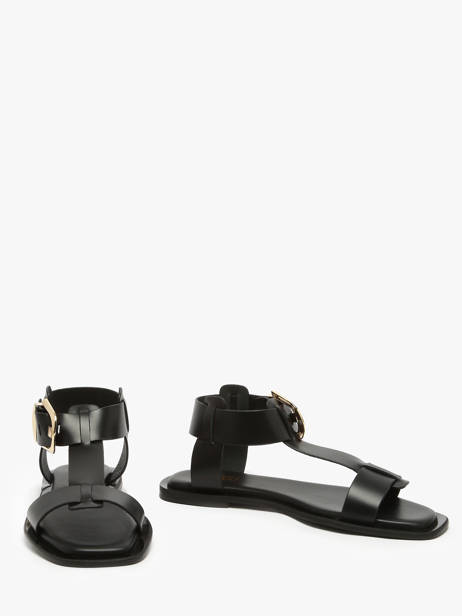 Sandals Daphne In Leather Nuyou Black women 11013 other view 2