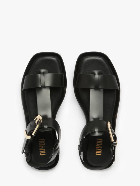 Sandals Daphne In Leather Nuyou Black women 11013 other view 3