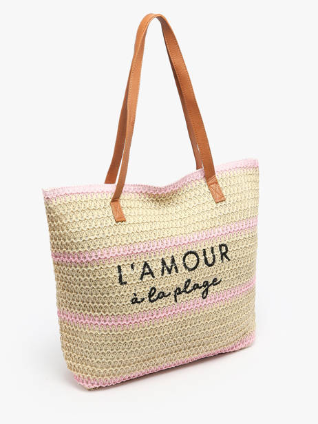 Sac Porté épaule Cabas Polyester Gerard pasquier Rose cabas P25022 vue secondaire 2