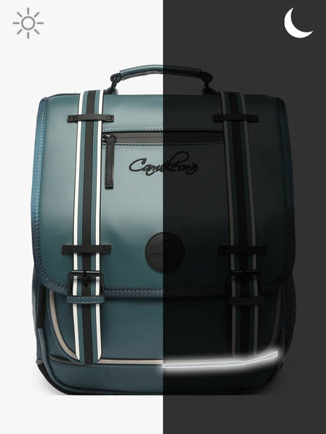 2-compartment Vintage North Backpack Cameleon Blue vintage north SD39 other view 8