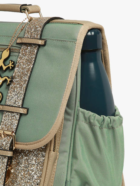 Cartable Enfant 2 Compartiments Cameleon Vert vintage fantasy CA38 vue secondaire 5