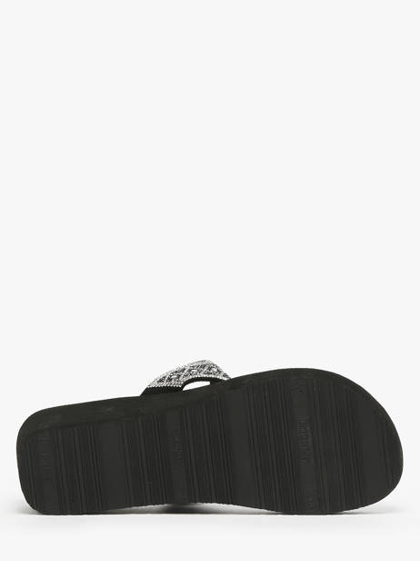 Heeled Flip Flops Isotoner Black women 94934 other view 4