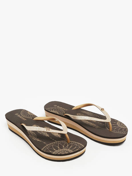 Heeled Flip Flops Isotoner Brown women 94163 other view 1