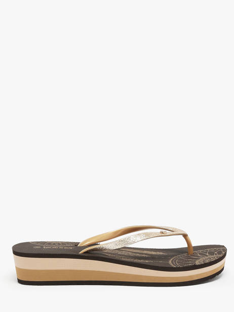 Heeled Flip Flops Isotoner Brown women 94163 other view 3