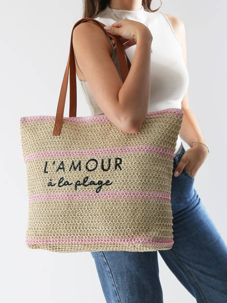 Sac Porté épaule Cabas Polyester Gerard pasquier Rose cabas P25022 vue secondaire 1