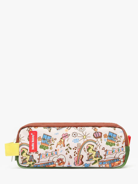 Trousse 2 Compartiments Hello hossy Beige cool kids P vue secondaire 2