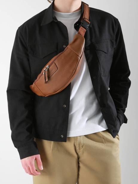Sac Banane Flandres Cuir Etrier Marron flandres EFLA735M vue secondaire 1