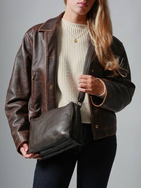 Shoulder Bag Cow Leather Basilic pepper Brown cow BCOW83 other view 1