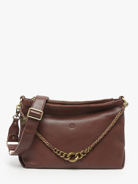 Sac Bandoulière Vintage Cuir Mila louise Violet vintage 3822C