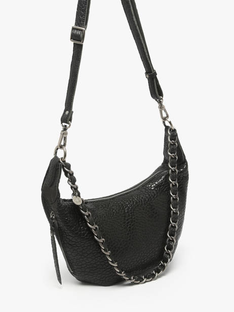 Sac Bandoulière Vintage Cuir Mila louise Noir vintage 3485E vue secondaire 1